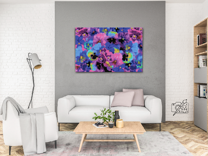 Diamond Painting - Farverige stedmoderblomster