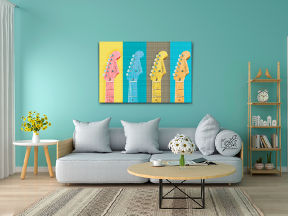 Diamond Painting - Farverige guitarer