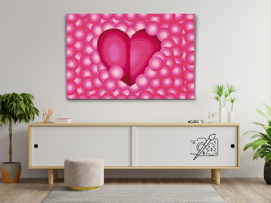 Diamond Painting - Hjerte i bobler