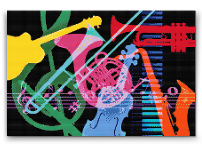 Diamond Painting - Musikinstrumenter