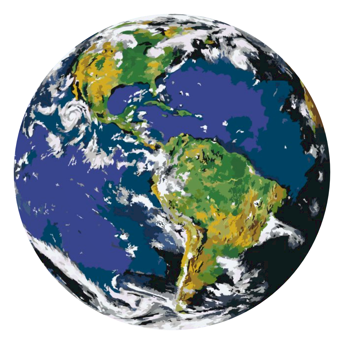 Paint by Numbers - Planeten Jorden