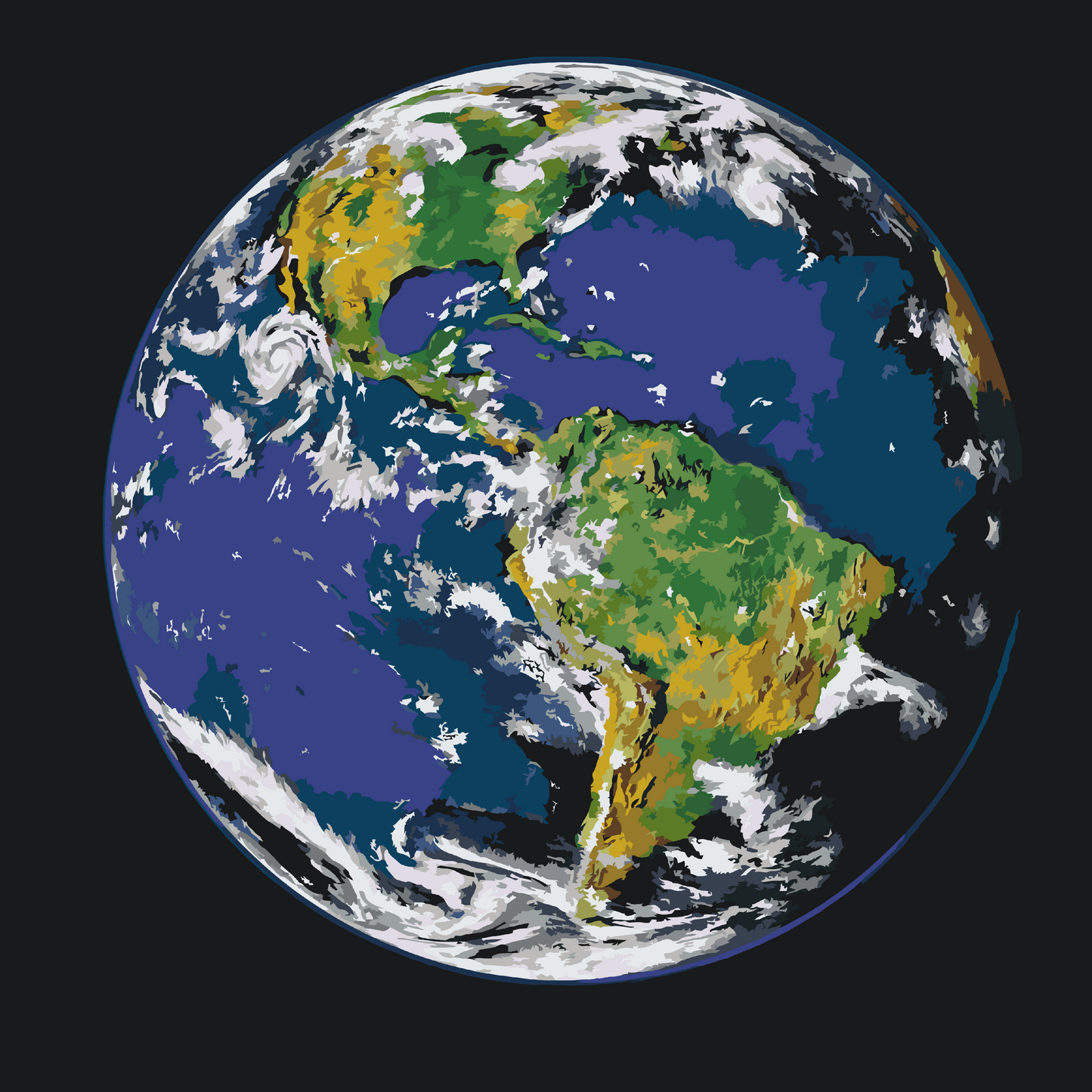 Paint by Numbers - Planeten Jorden