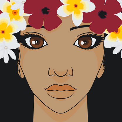 Paint by Numbers - Kvinde med blomsterkrans