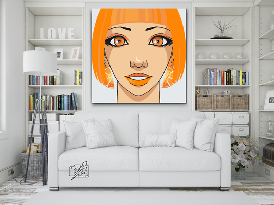 Paint by Numbers - Kvinde med orange øreringe