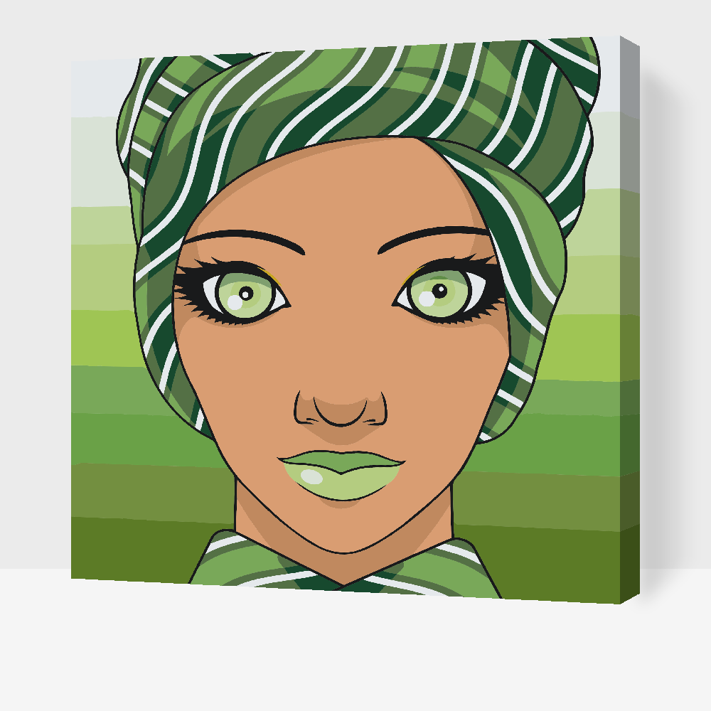 Paint by Numbers - Kvinde med turban