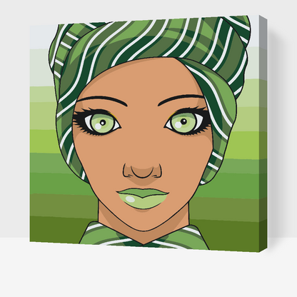 Paint by Numbers - Kvinde med turban