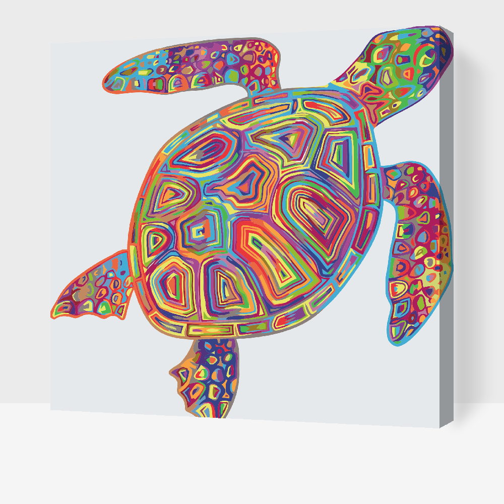 Paint by Numbers - Regnbueskildpadde