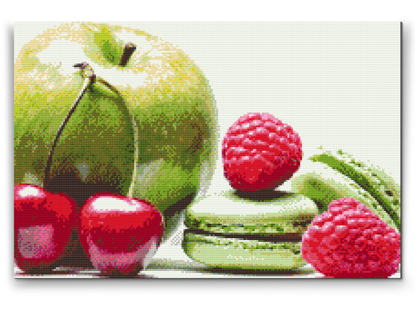 Diamond Painting - Frugter og makron