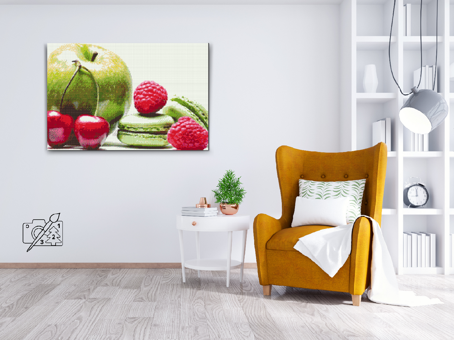 Diamond Painting - Frugter og makron