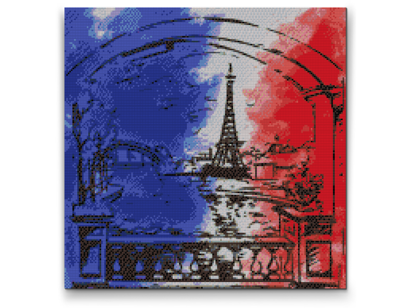 Diamond Painting - Paris i flagfarver