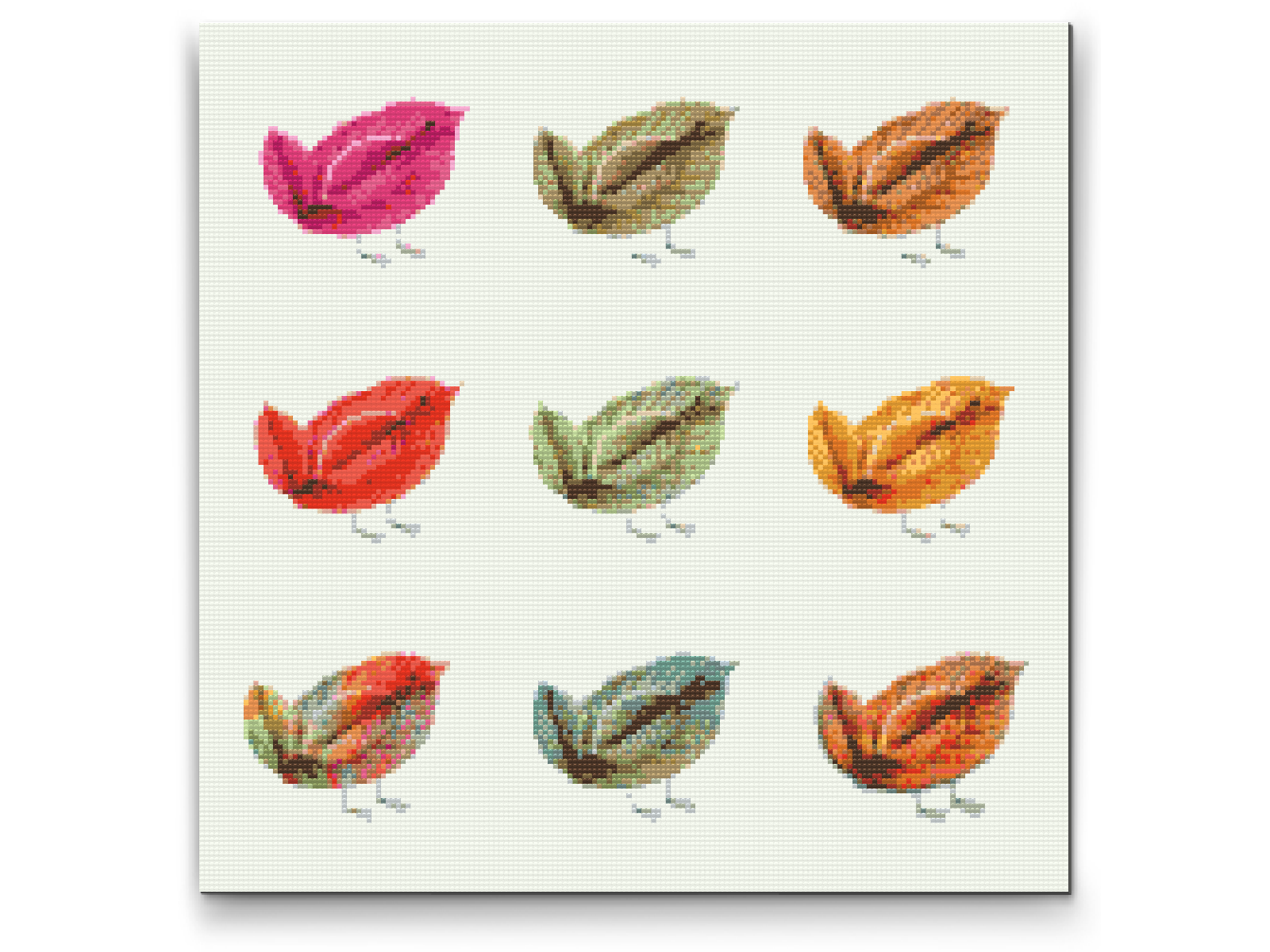 Diamond Painting - Fugle lavet af blade