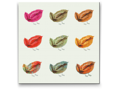 Diamond Painting - Fugle lavet af blade
