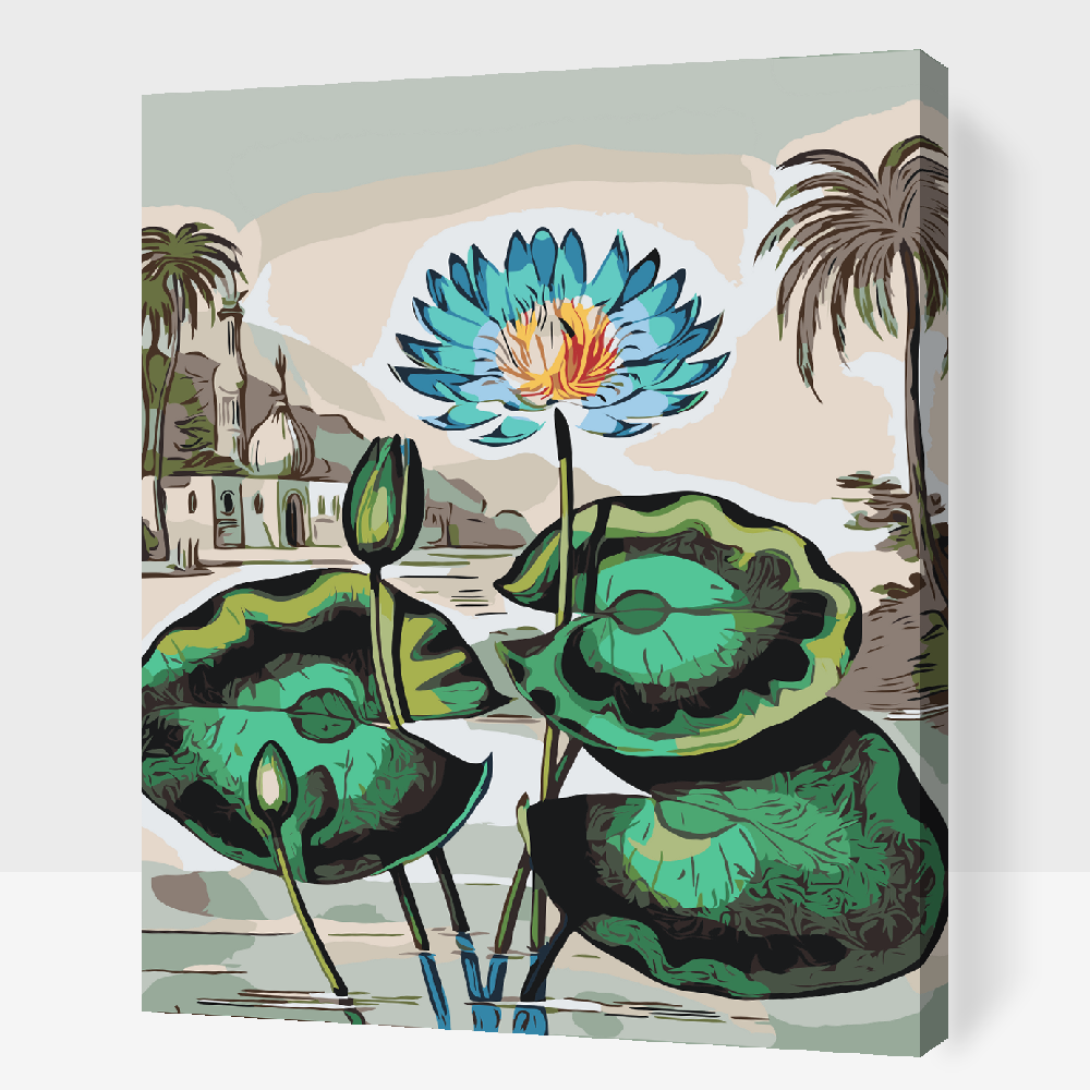 Paint by Numbers - Blå blomst