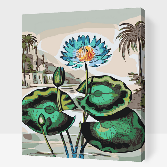 Paint by Numbers - Blå blomst