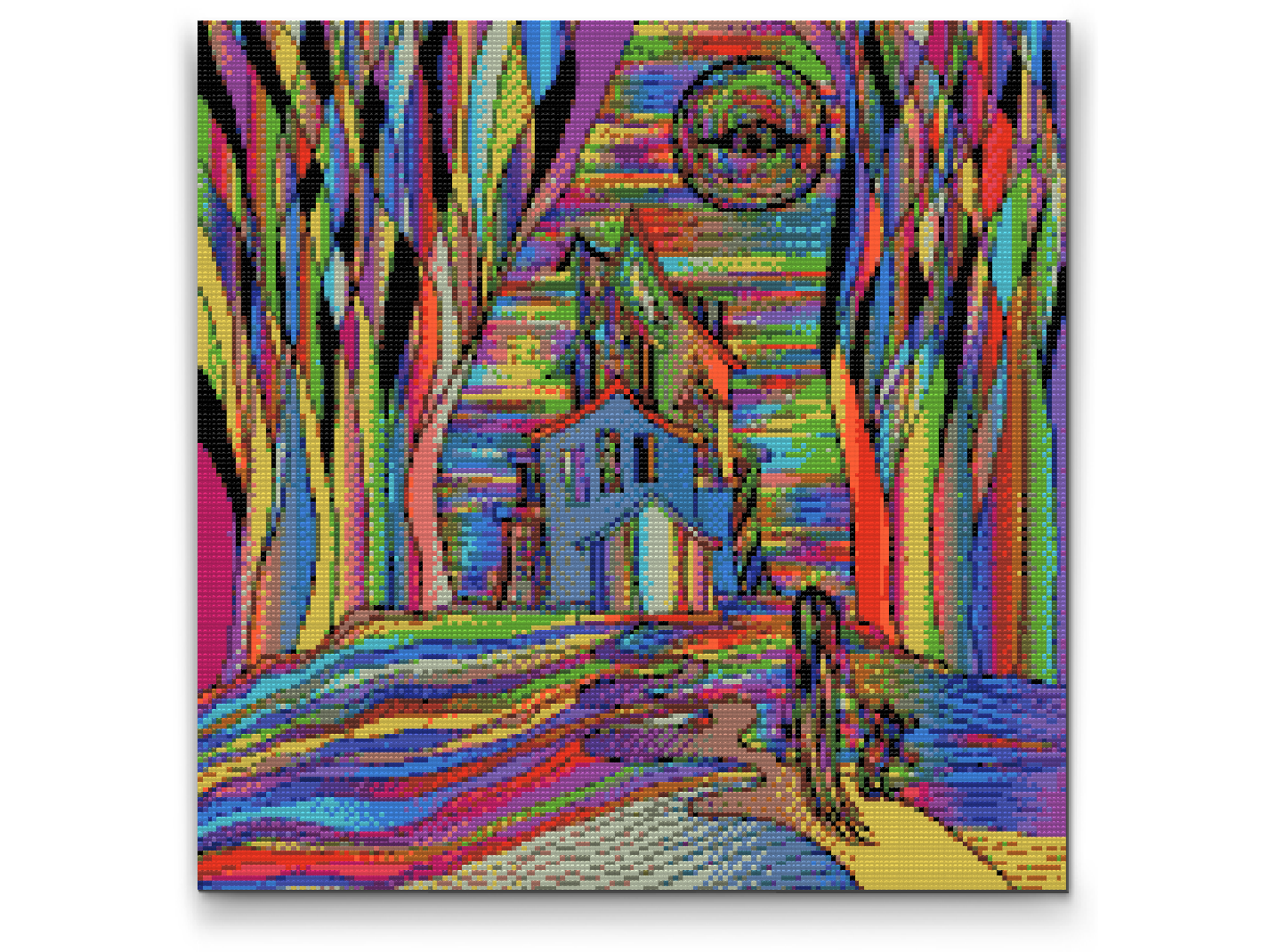 Diamond Painting - Skræmmende Farverigt Hus