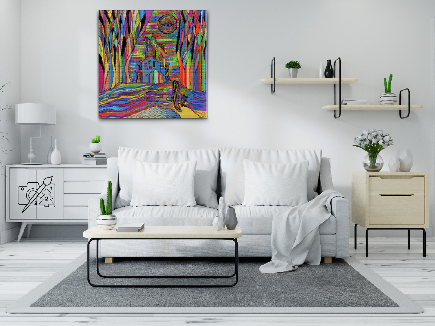 Diamond Painting - Skræmmende Farverigt Hus