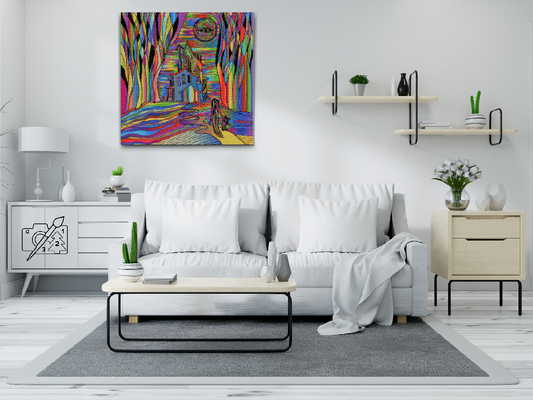 Diamond Painting - Skræmmende Farverigt Hus