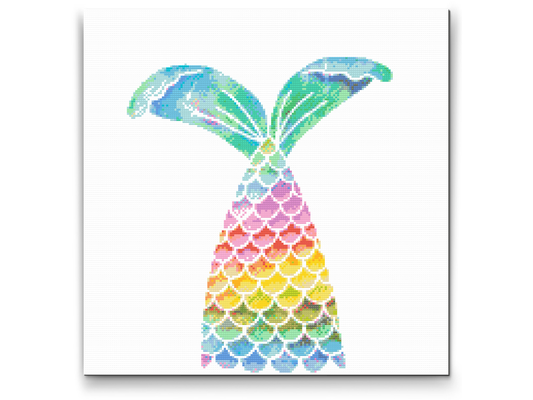 Diamond Painting - Farverig havfrue