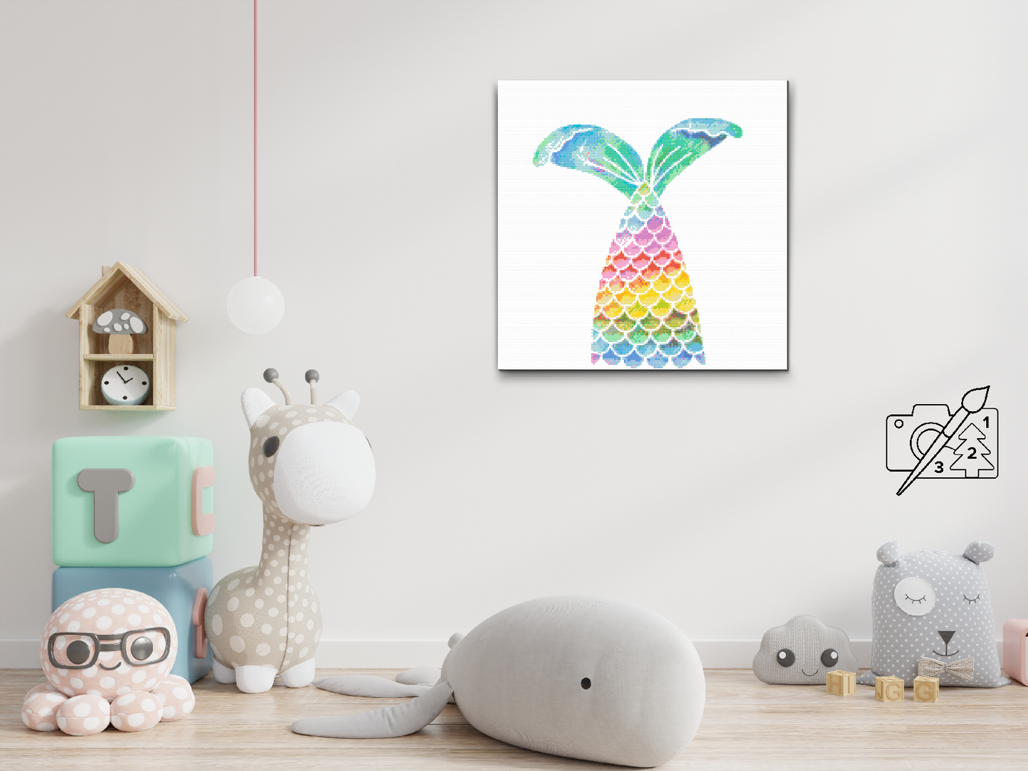 Diamond Painting - Farverig havfrue