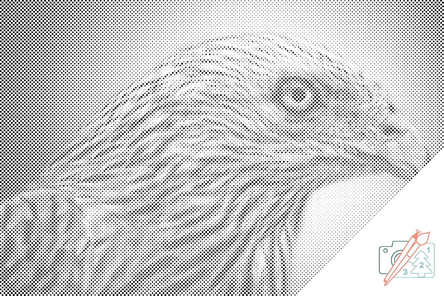 Mal-med-prikker -  Ørn
