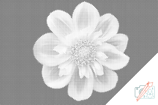 Mal-med-prikker -  Blomsterhoved