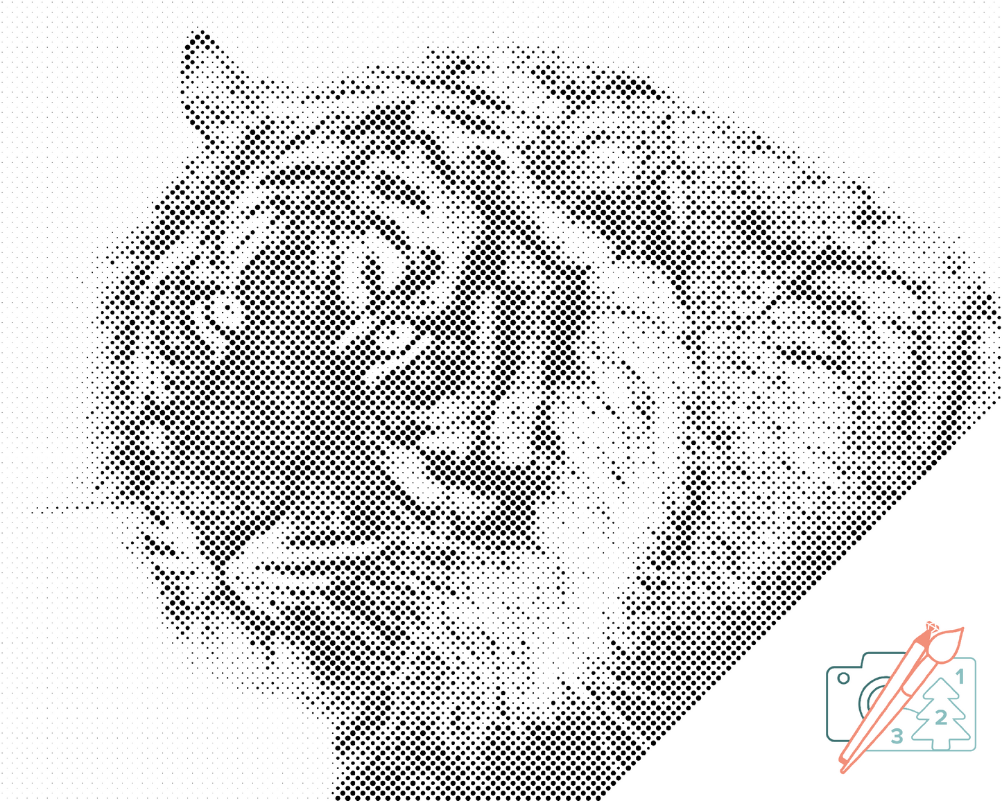 Mal-med-prikker -  Tiger