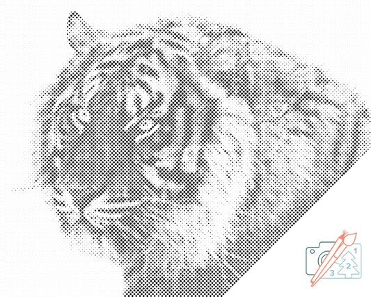 Mal-med-prikker -  Tiger