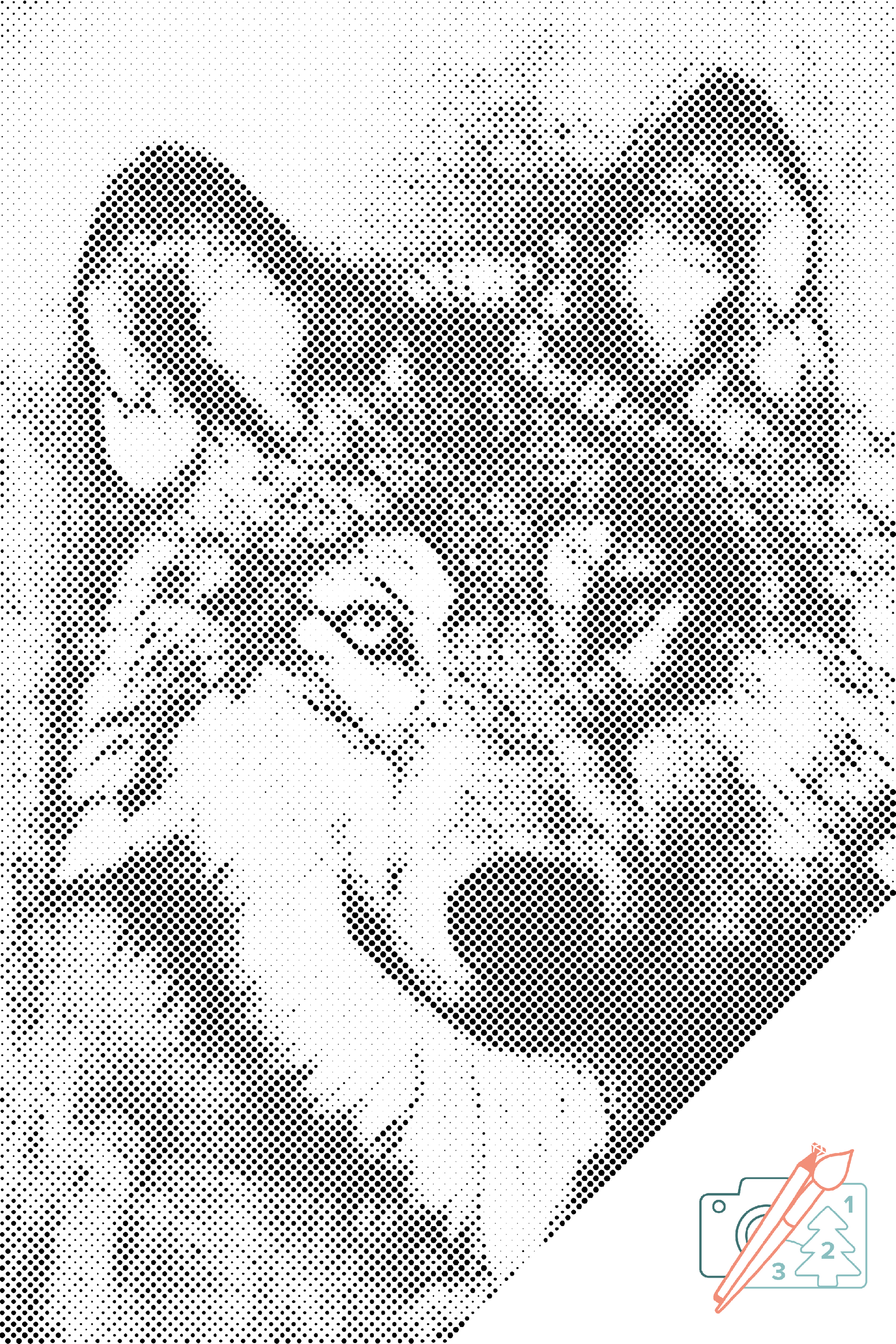 Mal-med-prikker -  Illustration af Ulven