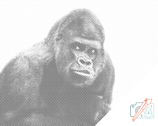 Mal-med-prikker -  Gorilla