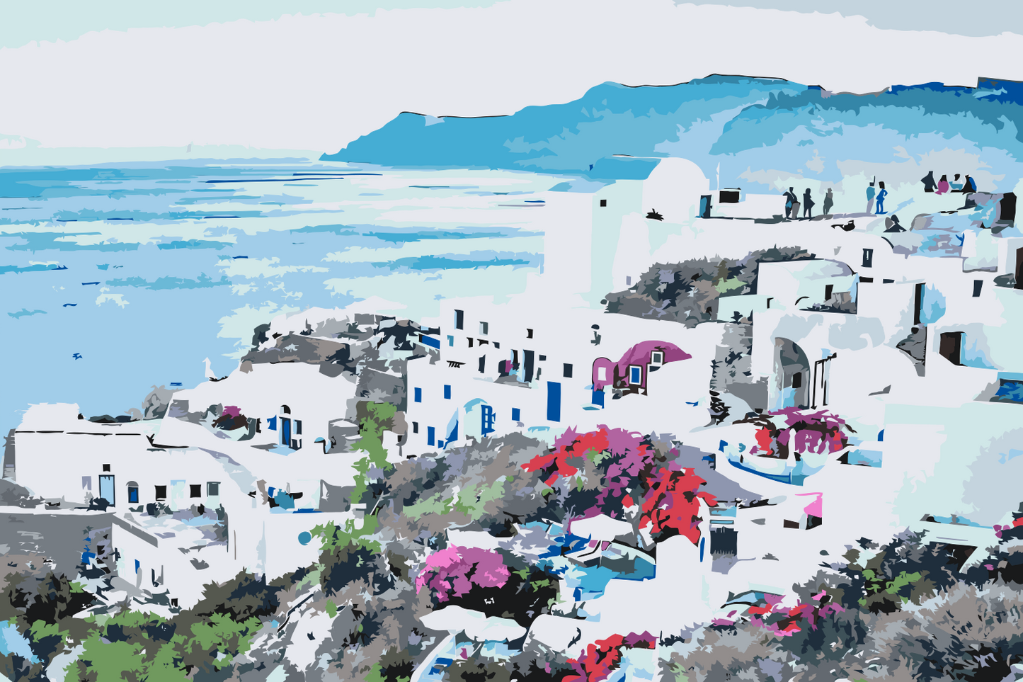 Paint by Numbers - Santorini