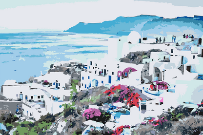 Paint by Numbers - Santorini