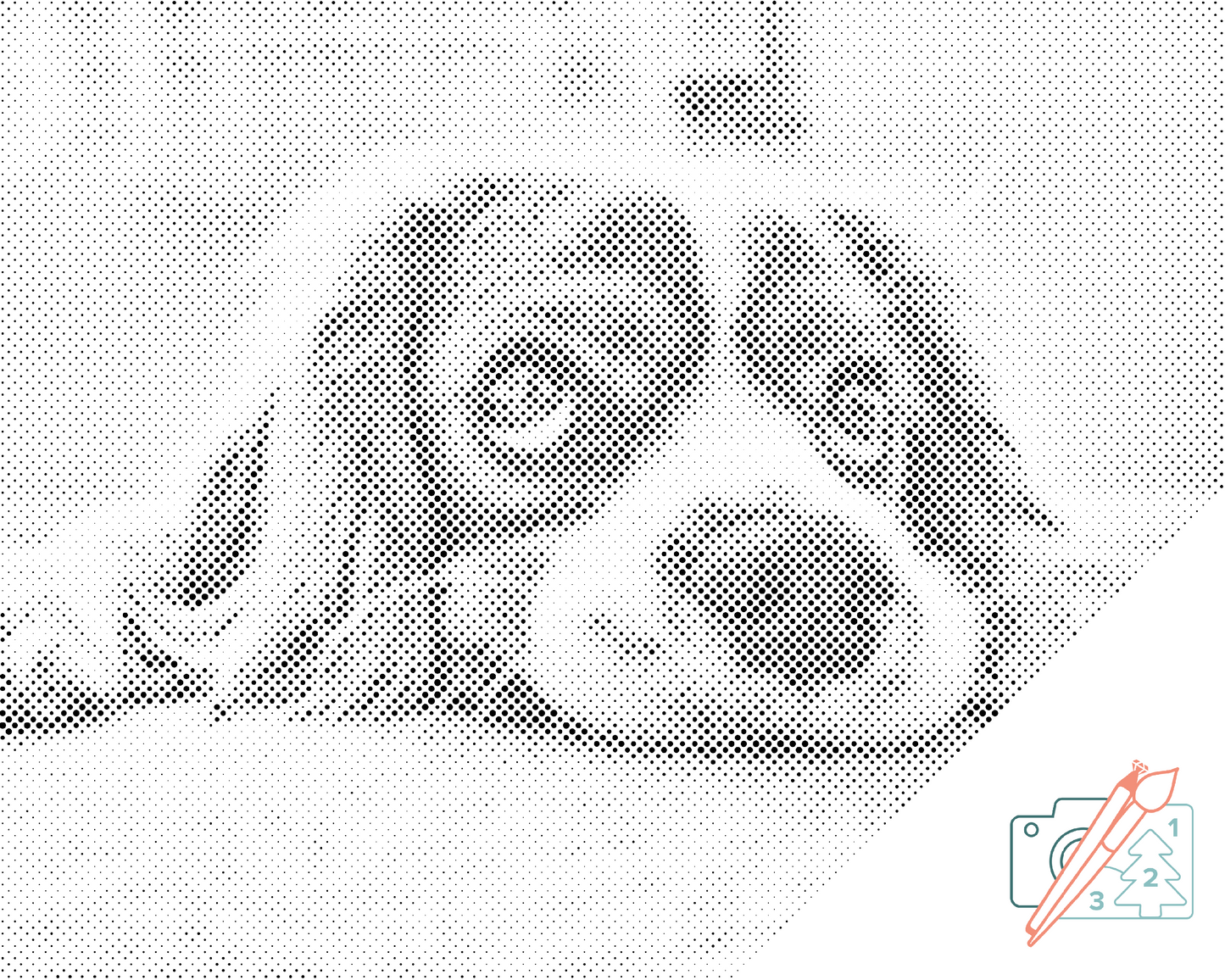 Mal-med-prikker -  Sød hund
