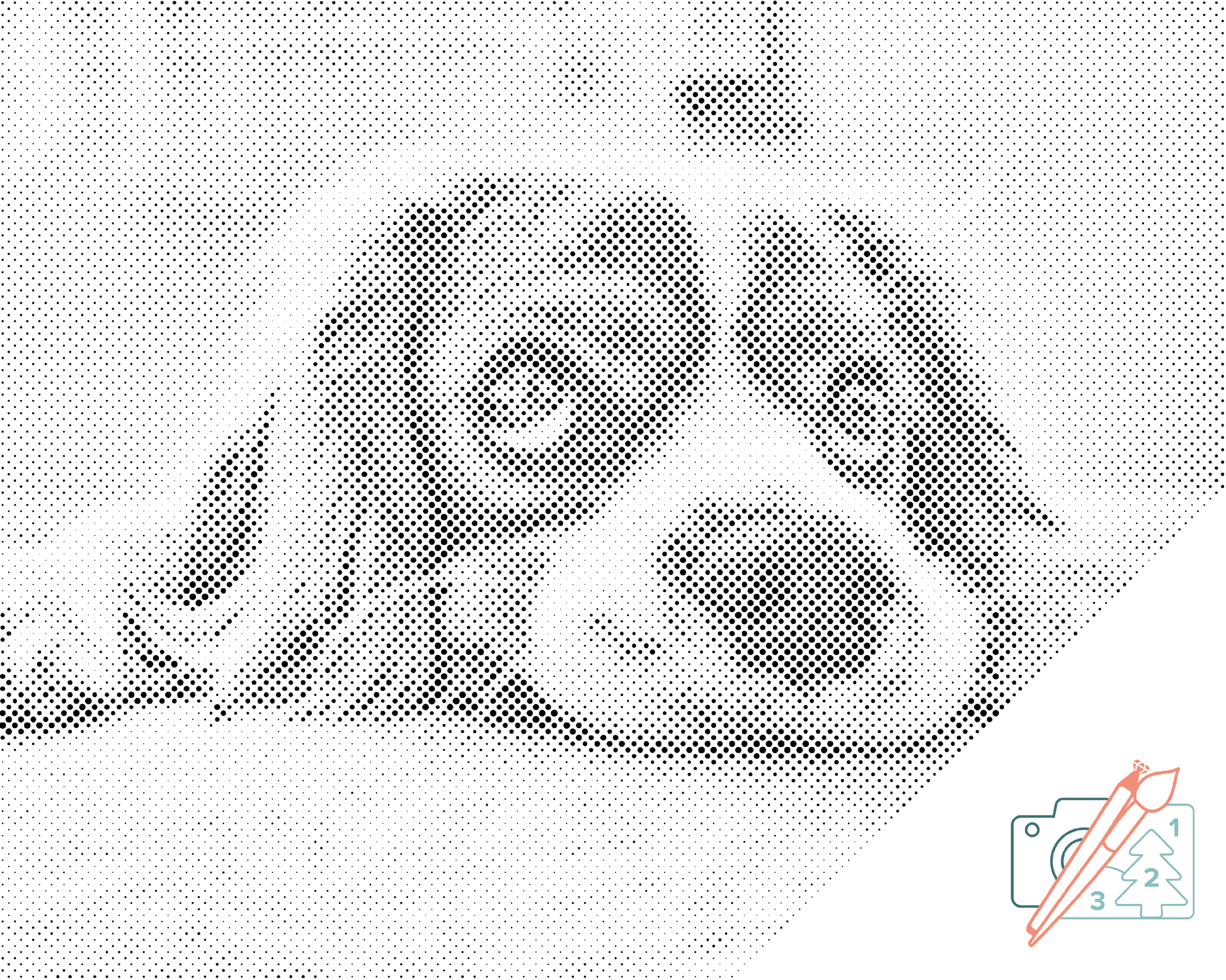 Mal-med-prikker -  Sød hund