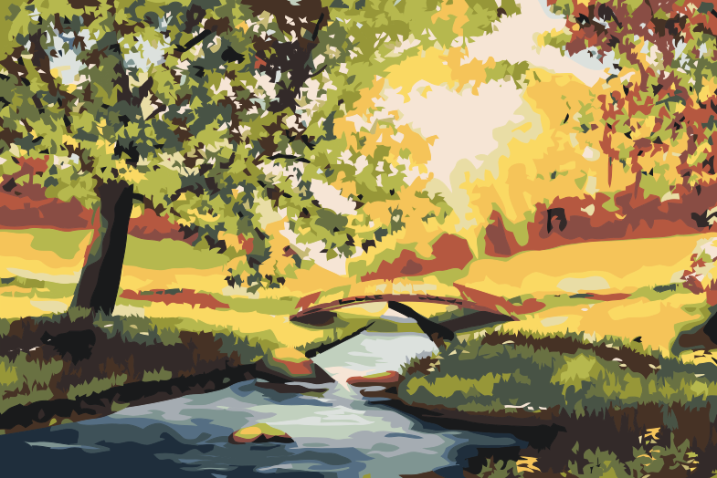 Paint by Numbers - Romantisk Have
