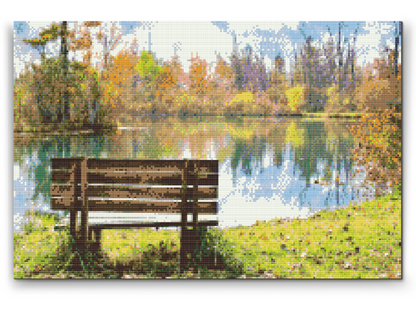 Diamond Painting - Bænken ved dammen
