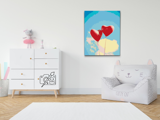 Paint by Numbers - Hjerteballoner