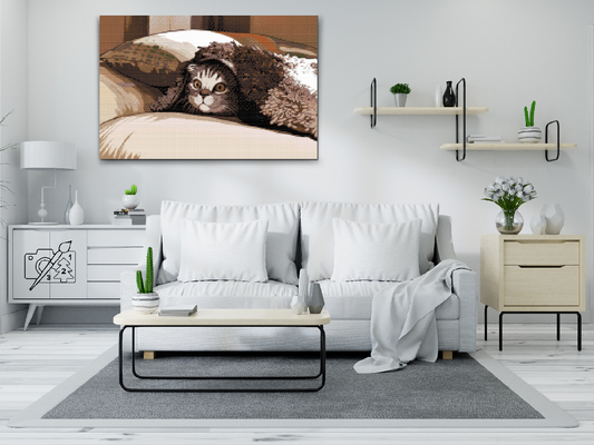 Diamond Painting - Kitty under puden