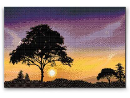 Diamond Painting - Natur ved solnedgang