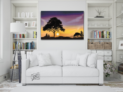 Diamond Painting - Natur ved solnedgang