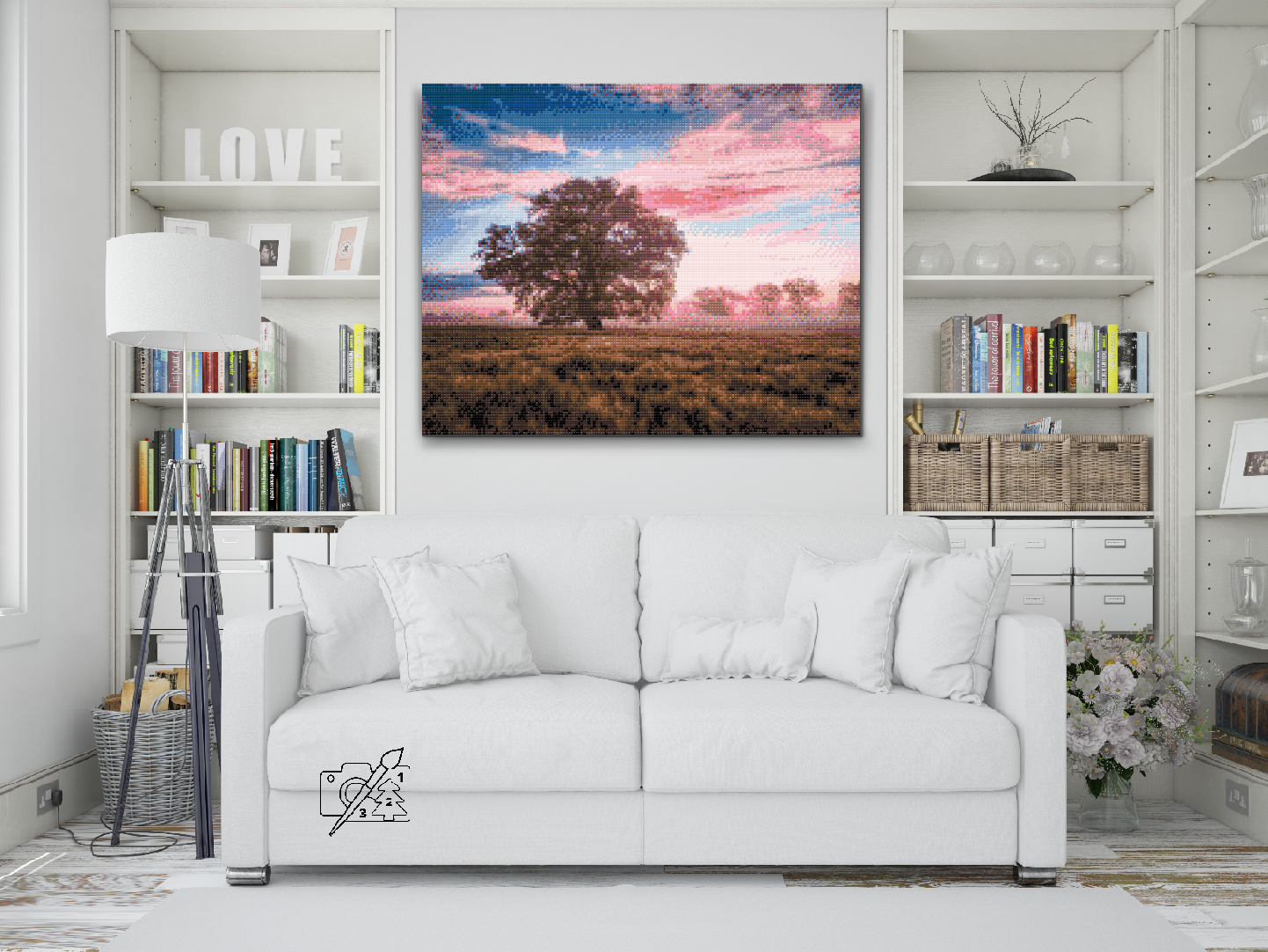 Diamond Painting - Ensomt Træ 3