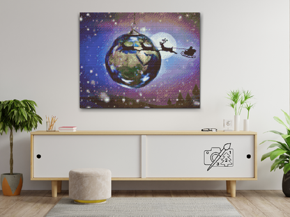 Diamond Painting - Julemanden på sin slæde