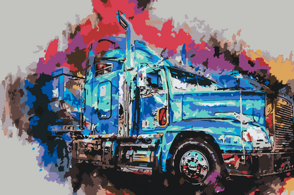 Paint by Numbers - Farverig lastbil