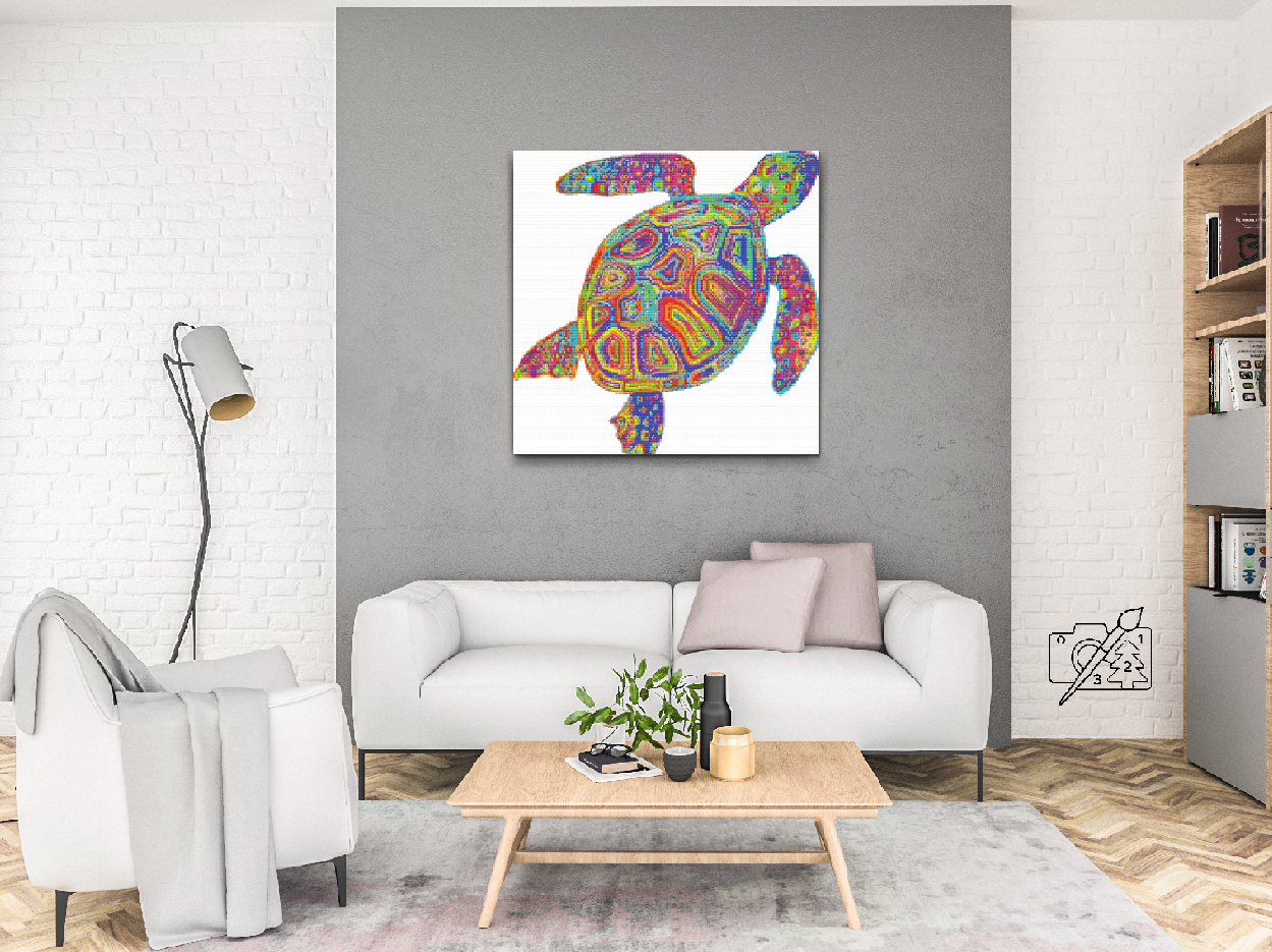 Diamond Painting - Regnbueskildpadde