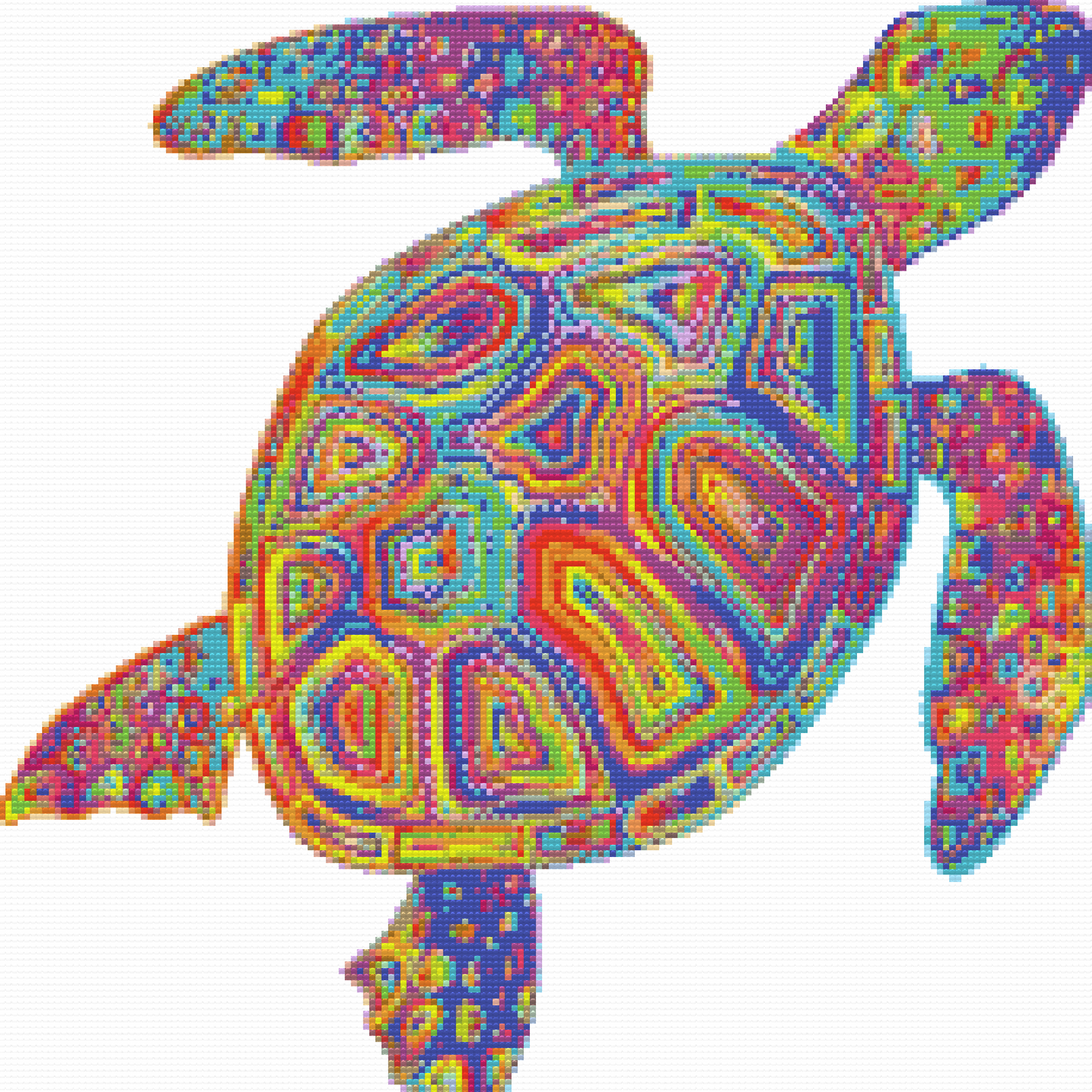 Diamond Painting - Regnbueskildpadde