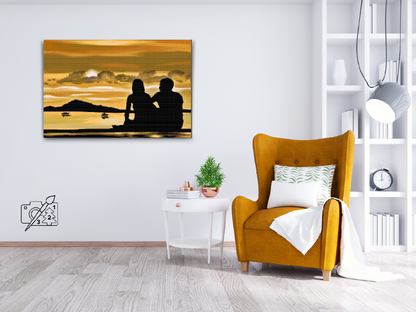 Diamond Painting - Romantik på stranden