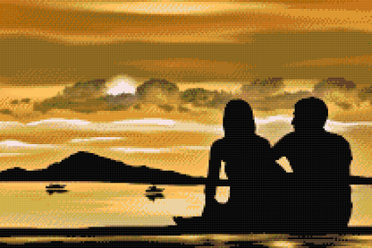 Diamond Painting - Romantik på stranden