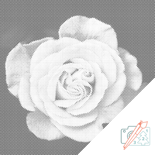 Mal-med-prikker -  Head of Rose