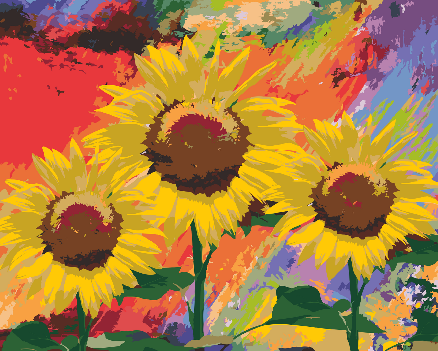 Paint by Numbers - Solsikke i studiet