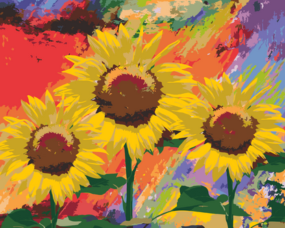 Paint by Numbers - Solsikke i studiet