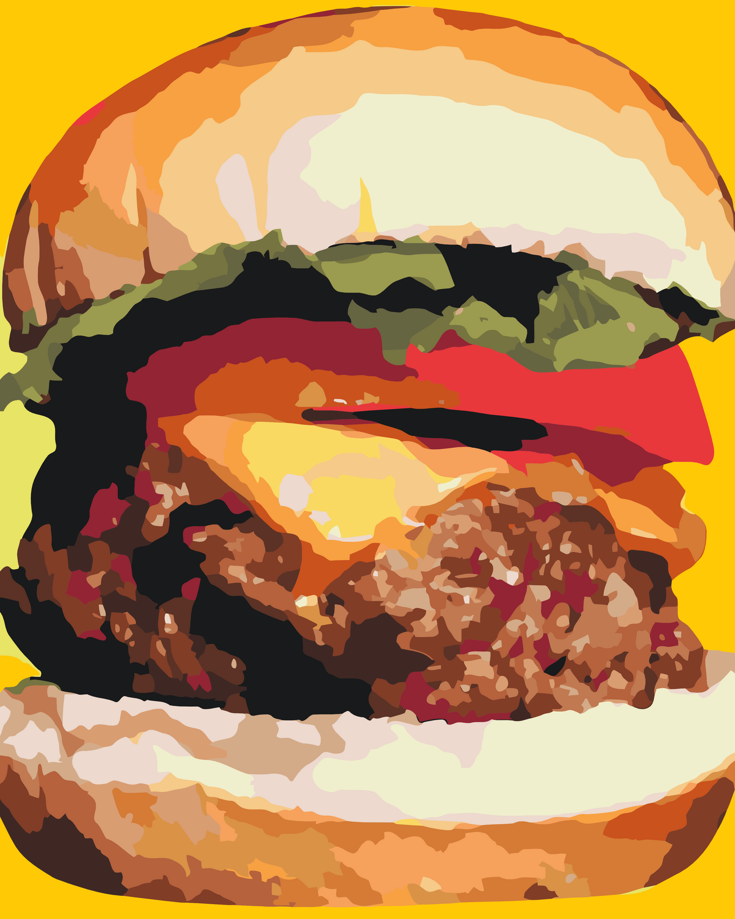 Paint by Numbers - Burgerillustration